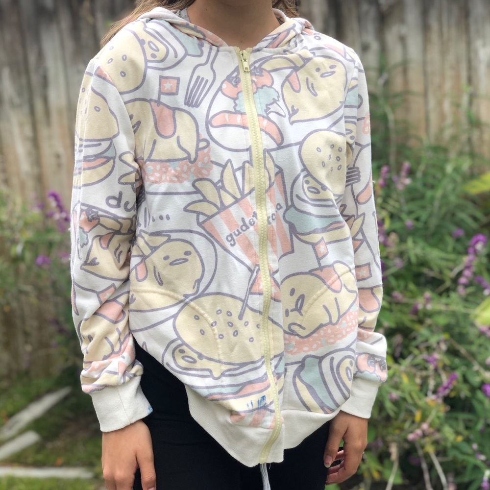 Sleepy Gudetama Zip Hoodie